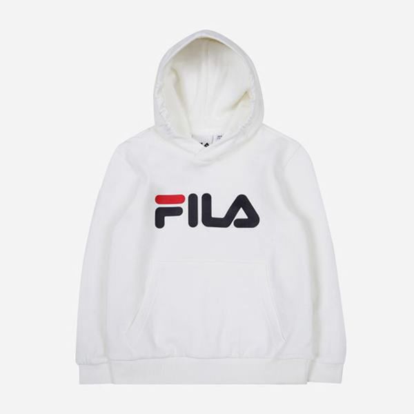 Fila Uno L/S Girl's Hoodies - White,NZ 562-15062